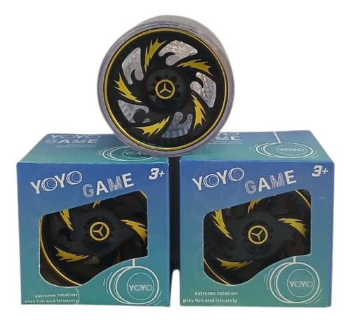 Yoyo Game Clásico Diseño Rueda Auto Moderno Luz Yo Yo Toyz Negro D