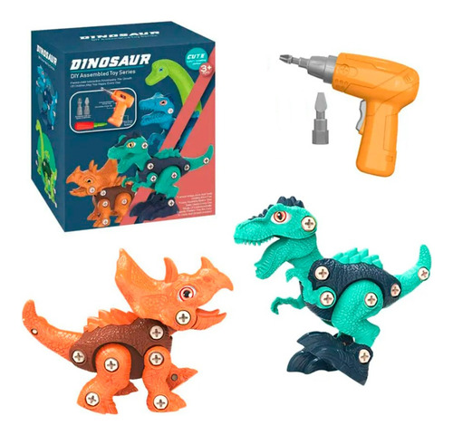 Juguete Didáctico 2 Dinosaurios Armables Juguete Niños