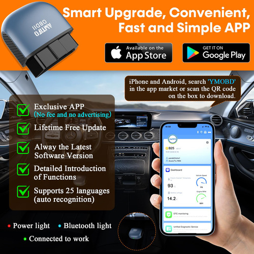 Herramienta Diagnóstico Bluetooth Lector Obd2 Auto-connect I