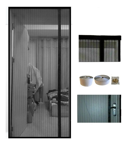 Cortina Magnetismo Mosquitera Para Puertas Variadas Color 210x90 FOOFOO