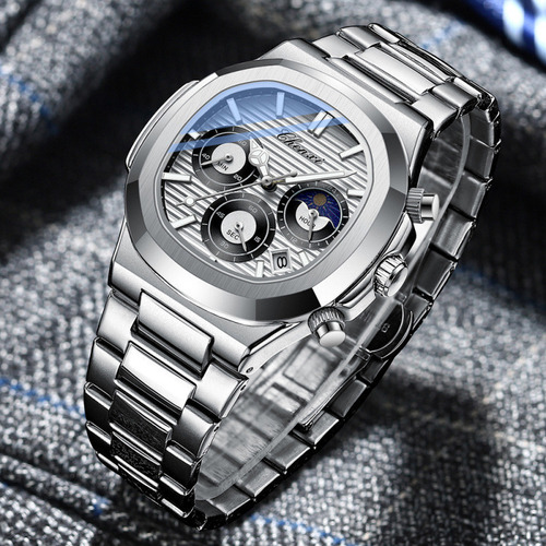 Reloj De Cuarzo Empresarial Chenxi Luminous Moon Phase
