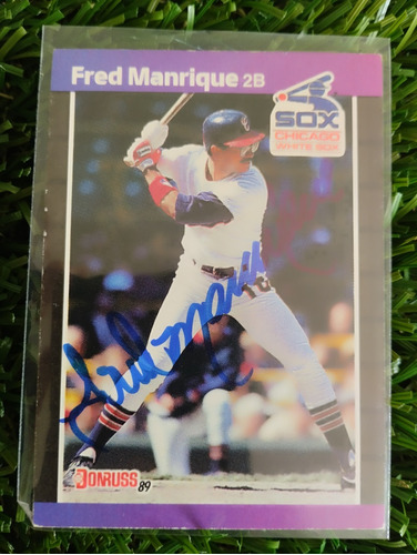 1988 Leaf Fred Manrique #489 Autografiada 