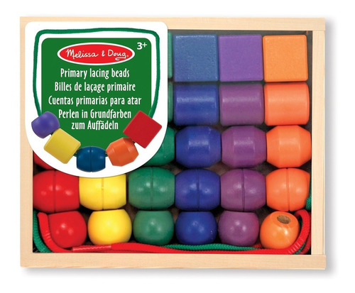 Set Cuentas De Madera Colores Melissa & Doug