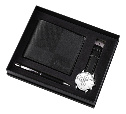 2 Juego De Regalo Para Hombre, Elegante Organizador, Negro