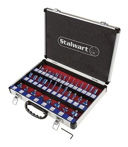 Router Bit Set- 35 Piece Kit With ¼ Shank And Aluminum Stor