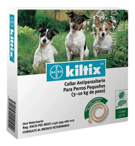 Collar antiparasitario para garrapata Bayer Kiltix para perro de 3kg a 10kg