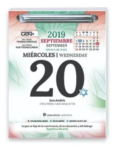 Block Calendario Dia X Dia Len 2020 Para Quemar Con El Viejo