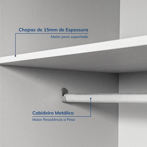 Guarda-roupa Modulado 3 Peças Jade Cabecasa Db