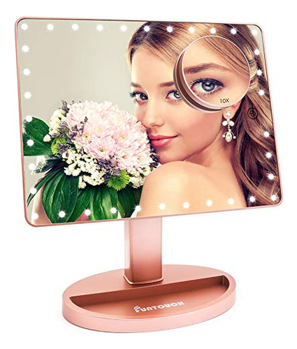Espejo Grande De Maquillaje Funtouch Iluminado (modelo Xl),