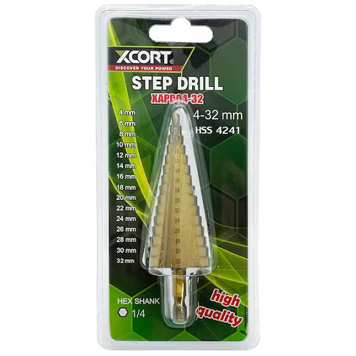 Broca Conica Escalonada 4-32 Broca Pino Step Drill Taladro 