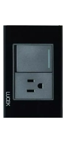 Placa Decorativa Con 1 Interruptor Sencillo Y 1 Contacto