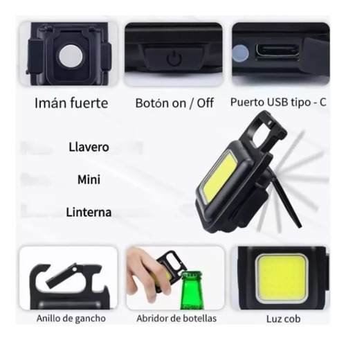 Linterna Portátil Mini Llavero Lampara Táctica Led