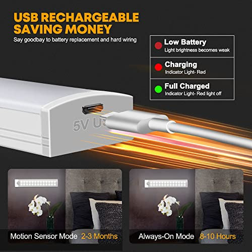 Luces Led Recargables Con Sensor De Movimiento Para Gabinete