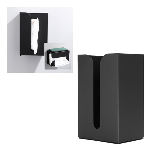 Soporte De Caja De Pañuelos Negro Soporte Montaje En Pared