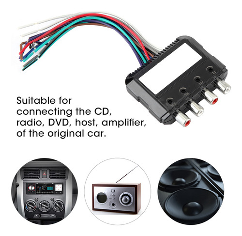Convertidor De Subwoofer Estéreo Para Coche De 4 Canales De