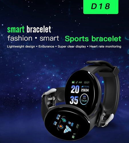 Smartwatch Para Forma Redonda Impermeable Deporte Reloj Inte