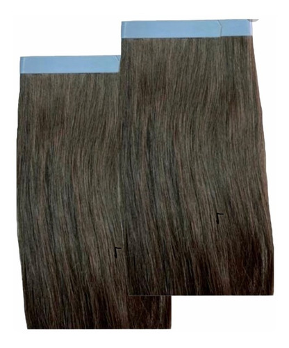 Mega Hair Castanho Fita Adesiva 50cm - 2 Telas