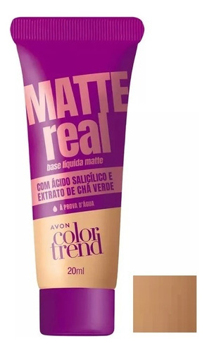 Base Líquida Avon Matte Real Diversas Cores  25ml Tom 110F