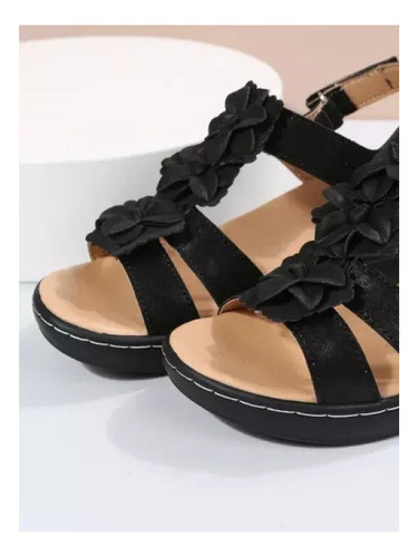 Sandalias Vintage Romanas Informales Cómodas Con Punta Abier