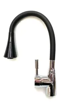 Comprar Grifería Monocomando Cocina Pico Flexible Negra Duchador 360