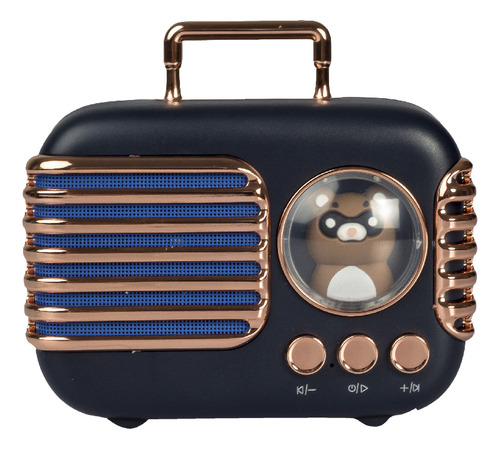 Radio Retro Parlante Mini Inalámbrico Portátil Con Mascota