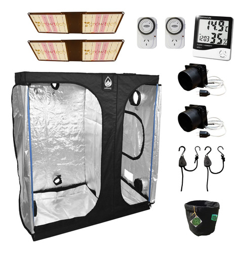 Combo Full Indoor Carpa 120x240x200 +2 Quantum Growtech 300w