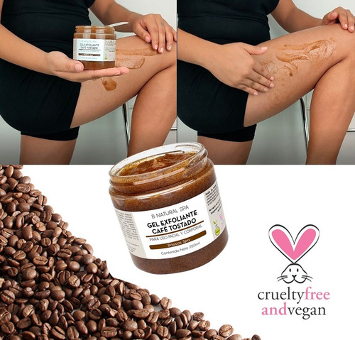 Imagen 3 de 8 de Gel Exfoliante De Café Tostado Anti-celulitis 250ml