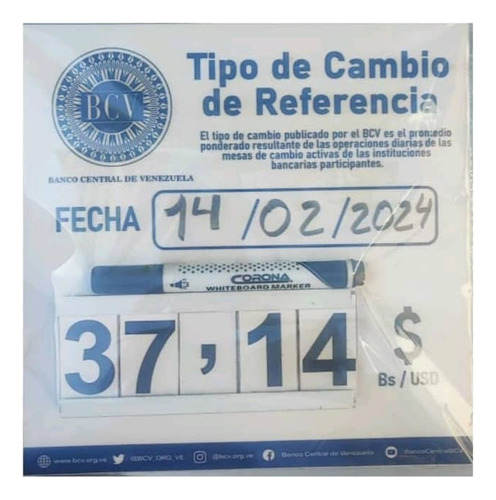 Aviso Bcv Letrero Bcv Afiche Bcv Precio Dolar Bcv 