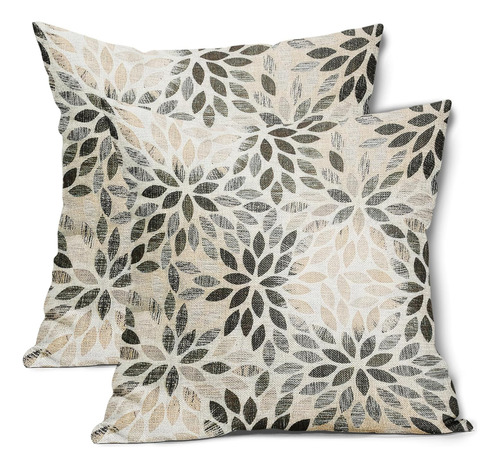 Fundas De Almohada De Dalia Marrón De 18x18 Pulgadas, ...