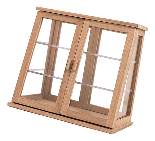Modelo De Vitrina De Galletas 1:6 1:12, Madera De Cerezo A