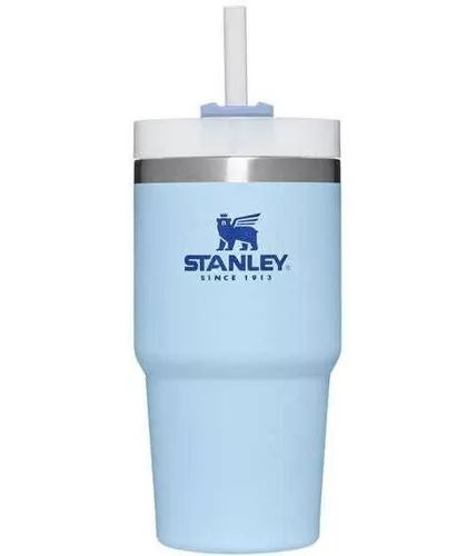 VASO TERMICO SIMIL STANLEY ROSA CON BOMBILLA METAL Y PICO 560ML