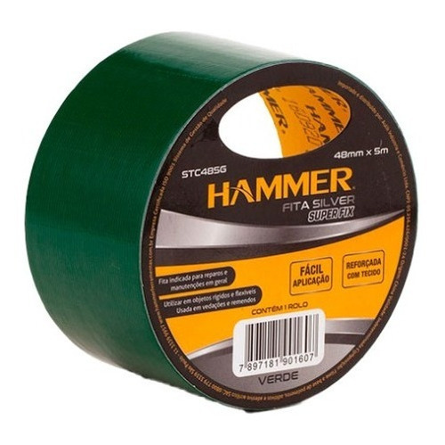 Fita Silver Tape Multiuso 48mm X 5m Verde Escuro Hammer