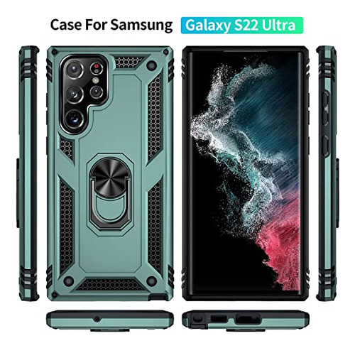 Funda Para Galaxy S22 Ultra Teal Uso Rudo