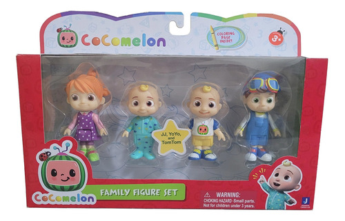 Bonecos Cocomelon Família Set De 4 Figuras