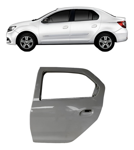 Porta Traseira Logan 2014 15 16 17 18 19 20 21 2022