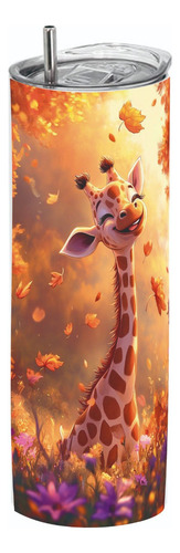 Termo Skinny Café 20 Oz - Aesthetic Animales Jirafa #06