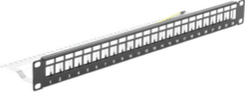 Patch Panel Modular Blindado (stp) De 24 Puertos, Con Barra