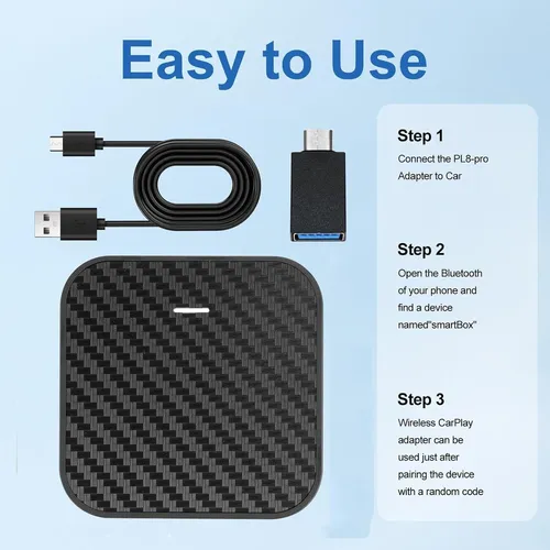 Adaptador Inalámbrico 2 En 1 Para Carplay/android Automático