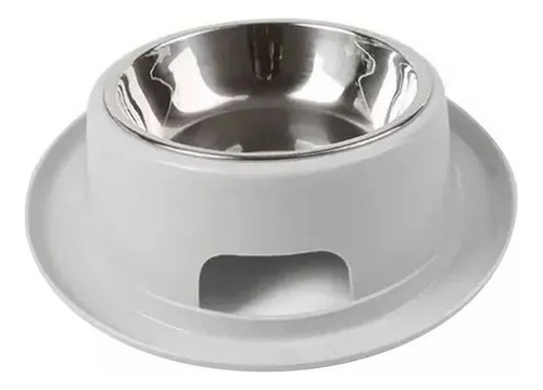 Comedero Plato Perros Gatos Acero Inoxidable Antivuelco 18cm