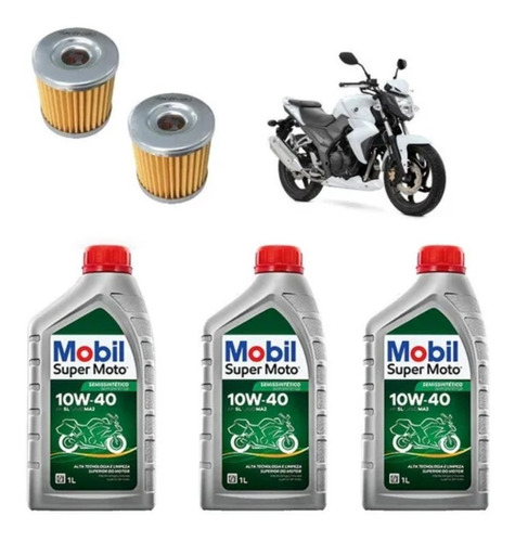 Kit 2 Troca De Óleo Dafra Next 250 Ffc053 Mobil 10w40