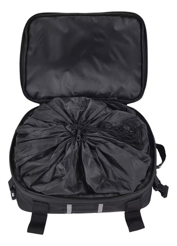 Mochila Para Top Case Superior Gs Adv Impermeable Expandible Negro Liso