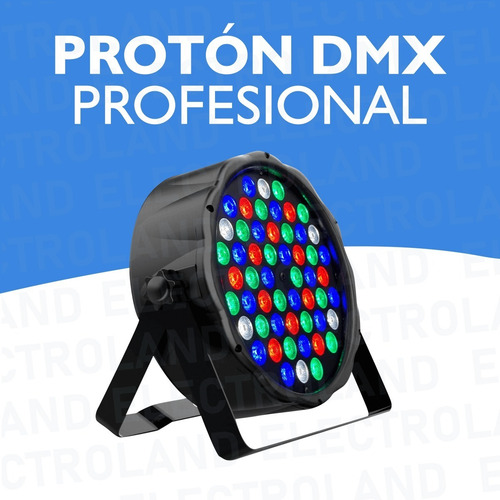 Imagen 9 de 10 de Luz Proton Par 54 Led Alta Luminosidad Rgb Dmx Audioritmico