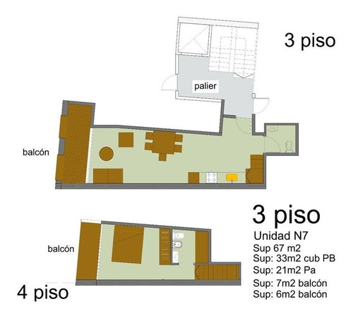 Imagen 6 de 7 de Venta En Pozo Palermo, Dpto 2 Ambientes En Duplex