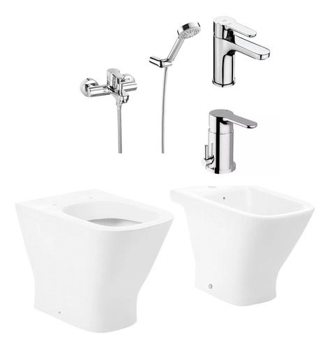 Juego The Gap Corto Y Bidet 1 Ag + Juego Griferia L20 Pe