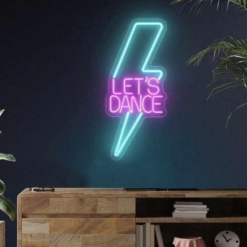 Letrero Neon Let's Dance Bowie Rayo Con Control Remoto 