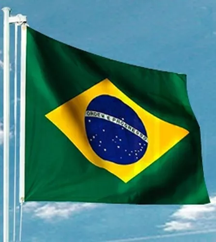 Bandeira Brasil Oficial Grande 6p. Nylon 2,70x3,60m Gigante