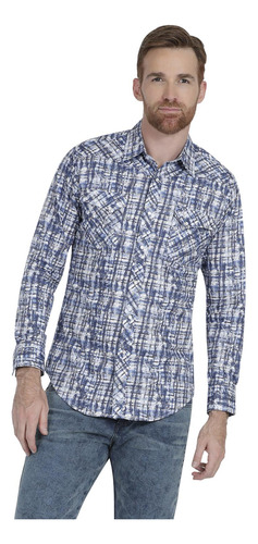 Camisa Vaquera Hombre Wrangler Slim Fit Manga Larga 923