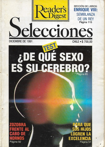 Revista Selecciones Reader Digest / Diciembre 1991 / Chile