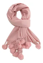 Comprar Bufanda Chalina Riley:  Chal Largo Borlas Y Pompones Suave