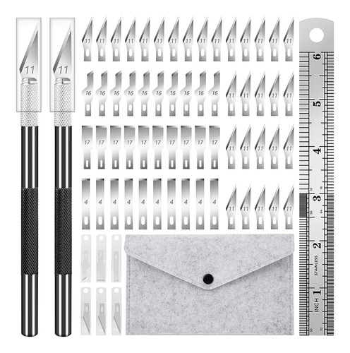 Juego De 64 Cuchillos Exacto Knife Precision Exacting Hobby